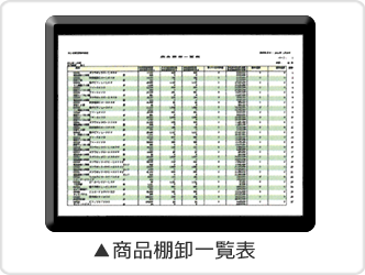 食品業向け販売管理システムは商品棚卸一覧表が作成できる